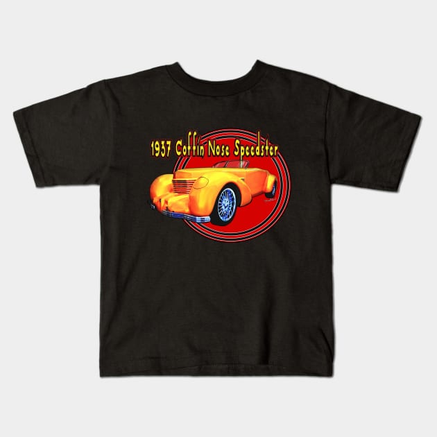 1937 Cord Coffin Nose Speedster Concours Kids T-Shirt by vivachas